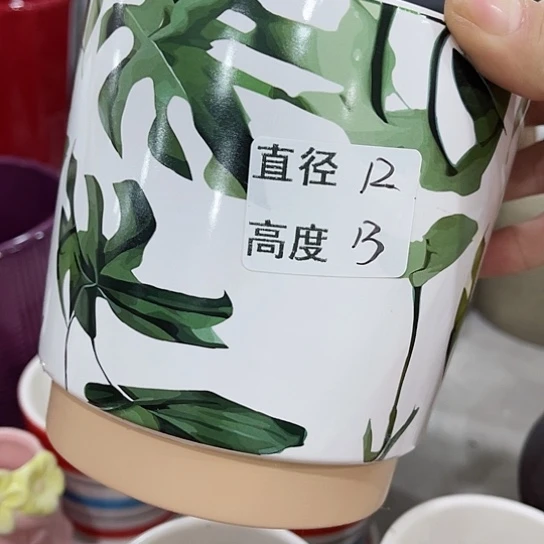 多肉绿植陶瓷花盆9.9包邮，有孔