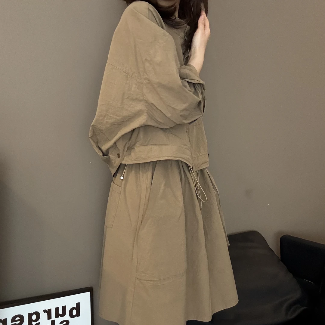 气质显瘦收腰工装连衣裙时尚设计感休闲短裙小众洋气百搭-2561