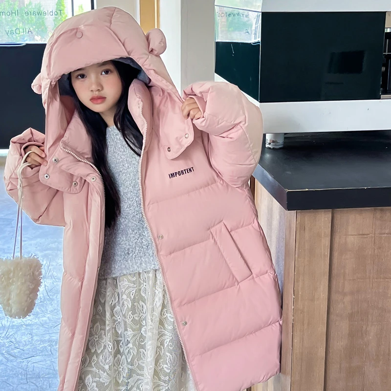 实体反季清仓儿童羽绒服童装男女童加厚中长款外套宽松冬季保暖