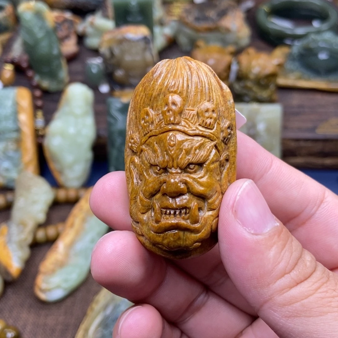 聊***聊未镶嵌岫岩河磨玉（透闪石质玉）珠宝奇石