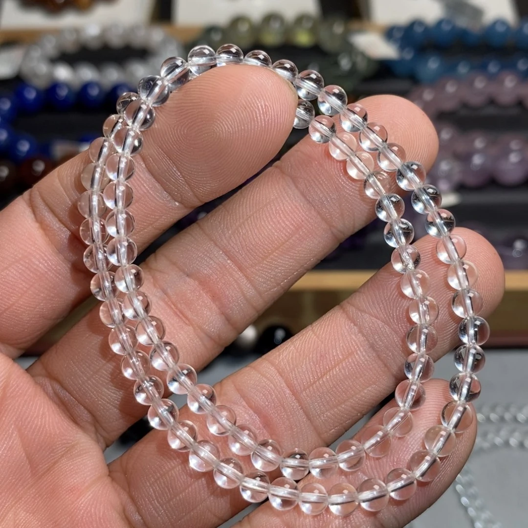 未镶嵌水晶手链毕业白水晶4.3mm