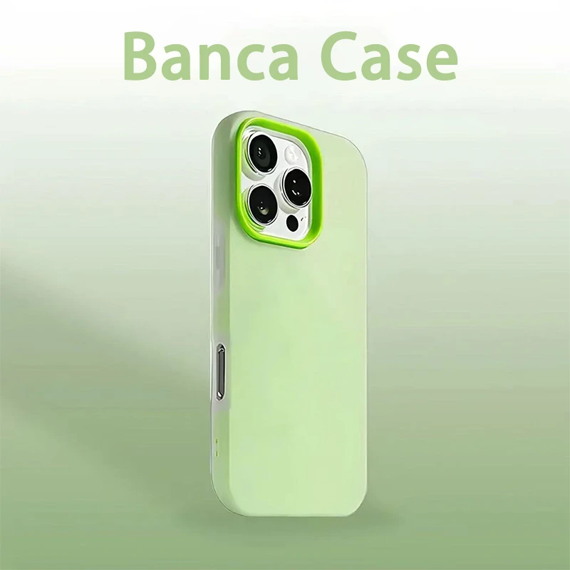BANCA糖果色肤感果冻适用苹果16/15pro手机壳mate60华为P70小米14