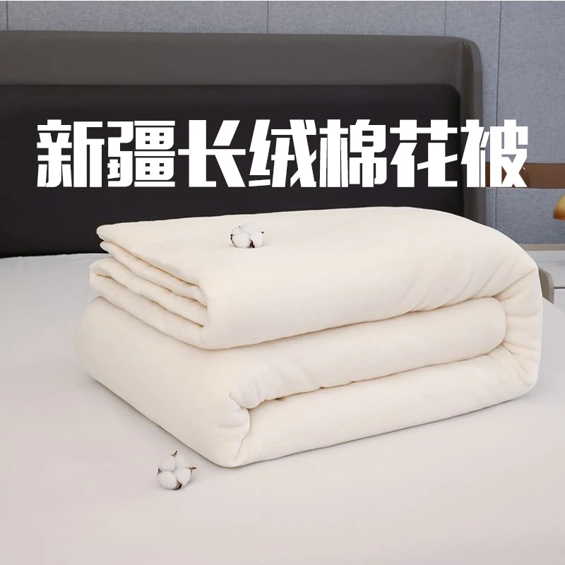 新疆有网长绒棉棉花被 加厚春秋四季通用 盖被垫被被芯