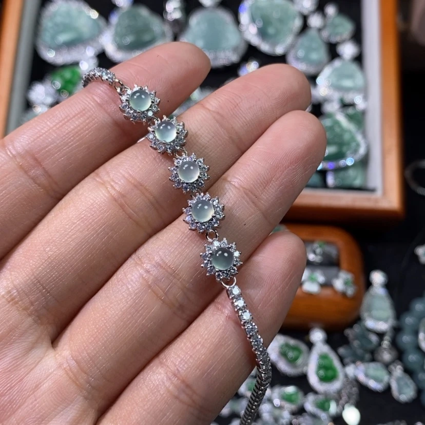 【闪购商品】翡翠颈饰银S925镶嵌天然