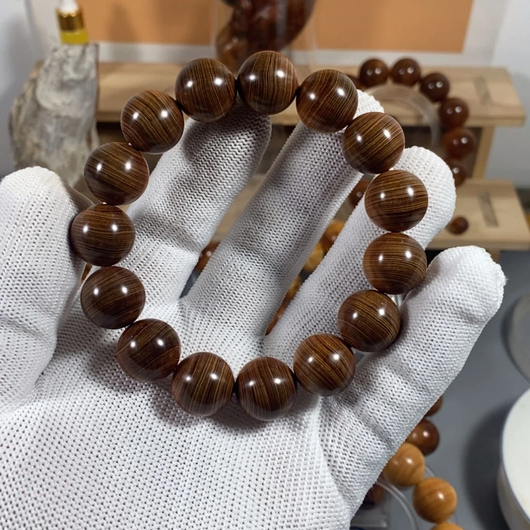 小***纪手串/手链柏木（崖柏）1.5清灰底干黑油手感丝滑不粘手