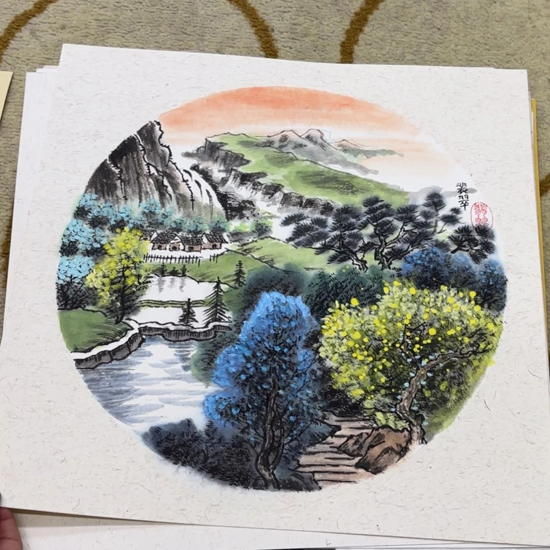 国画38-38卡纸作品艺