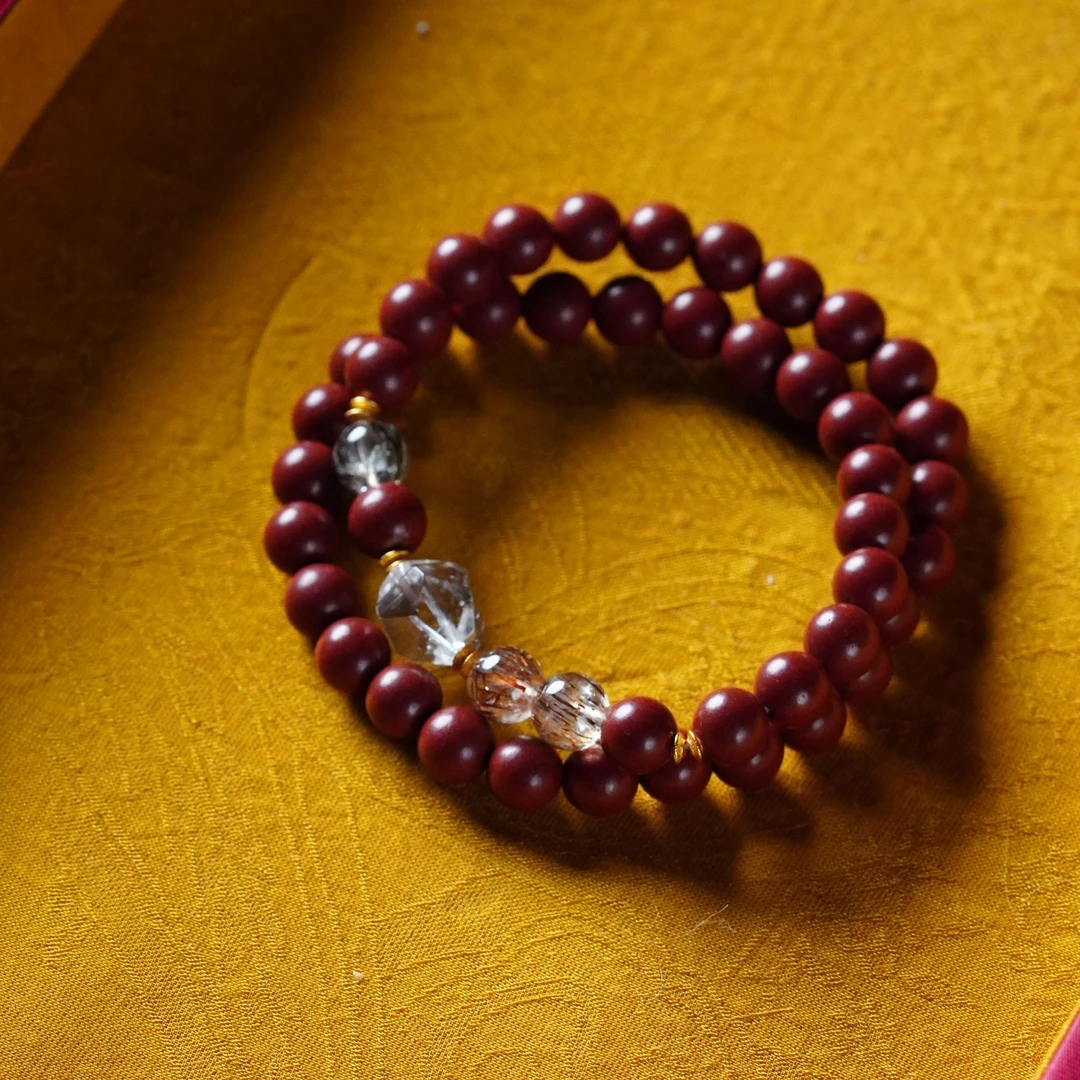 【珊木居】HXZ762JY 玫瑰版花蕊夫人合香珠0.8圆珠双圈手串