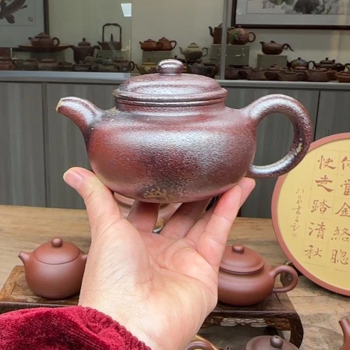 茶壶紫砂紫泥柴烧全手工制作