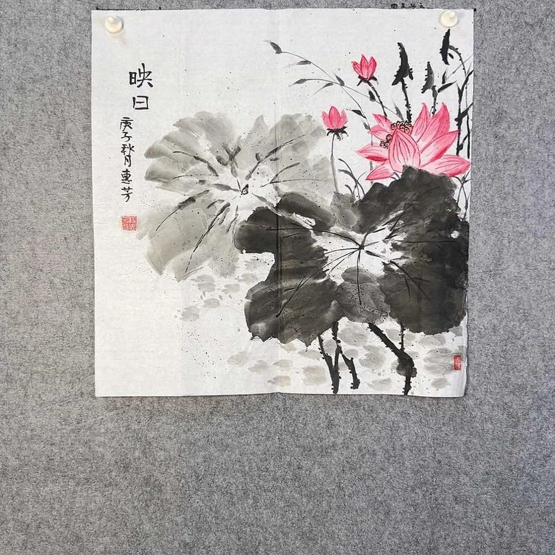 国画326 花鸟在树丛的中央是鸟
