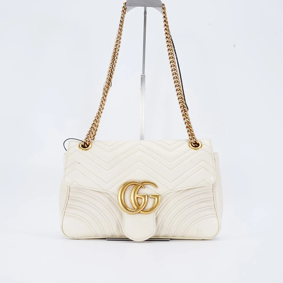 95新 GUCCI/古驰 【白菜】马蒙包30白色/BG22018391