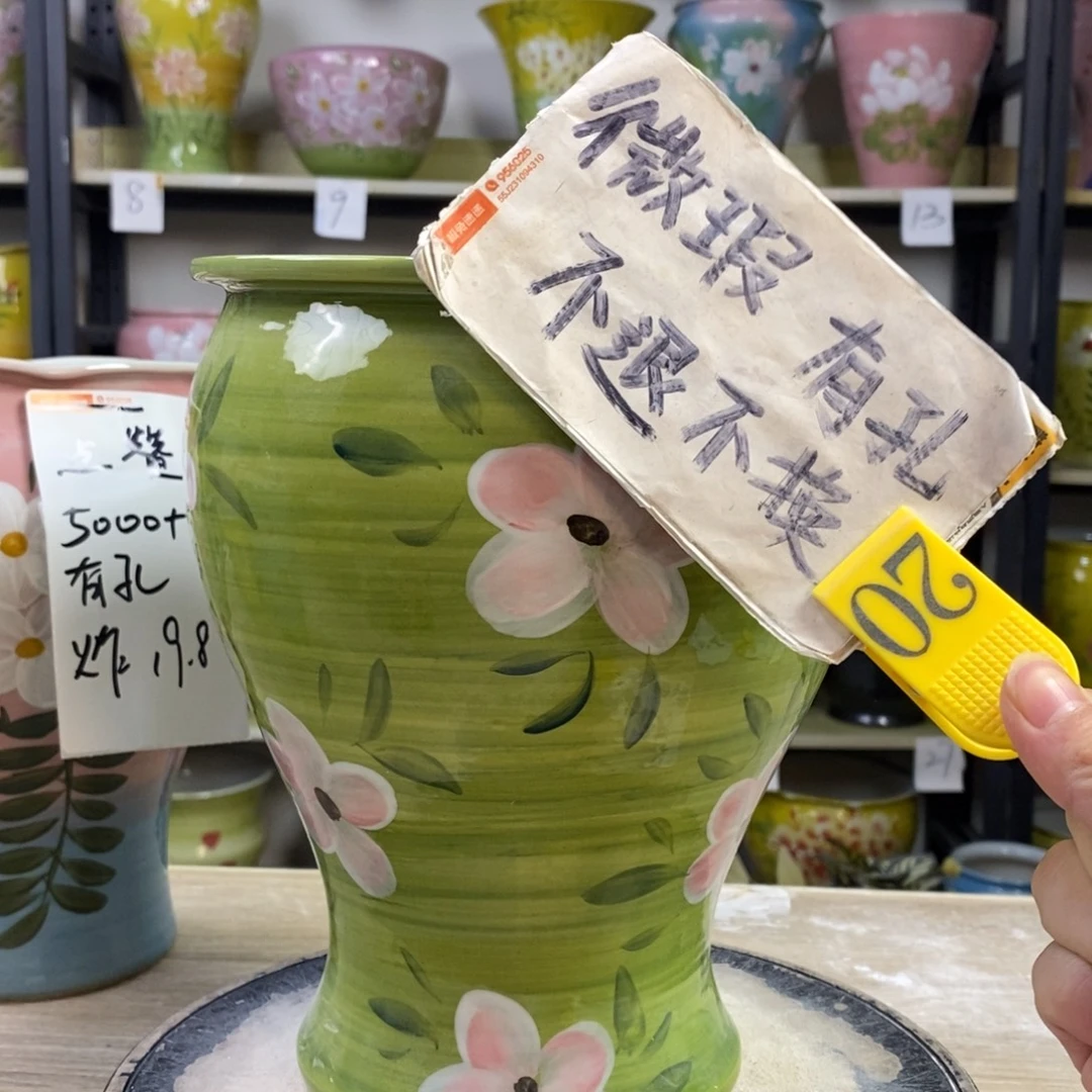 景德镇手工手绘陶瓷花盆