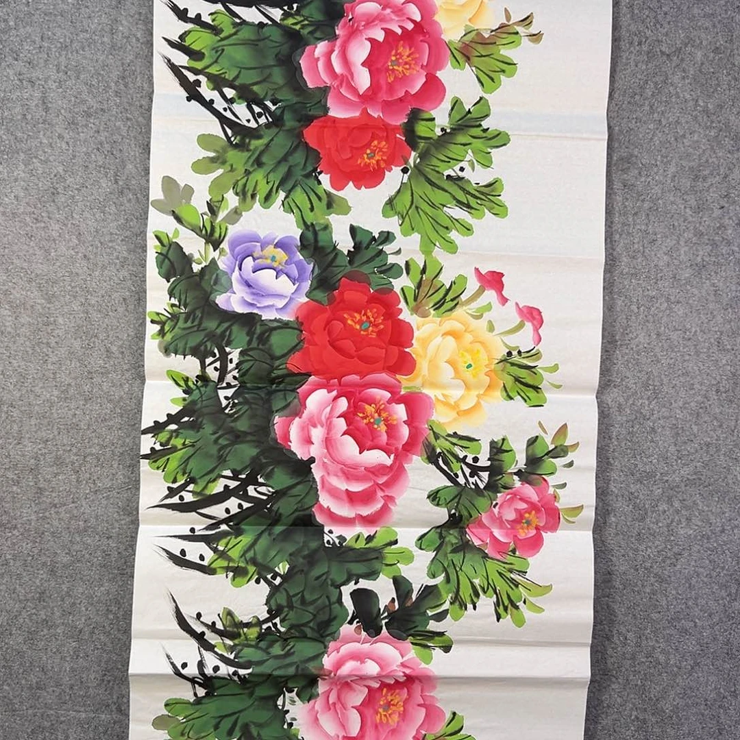 国画171 花鸟和蝴蝶都在等待它