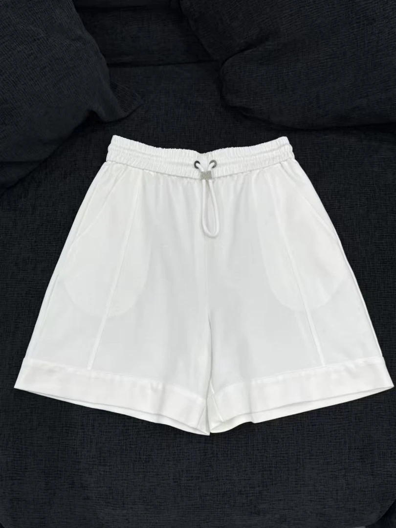 首秀短裤女款夏天爆款2025新款设计百搭时尚女士白色外穿-1859