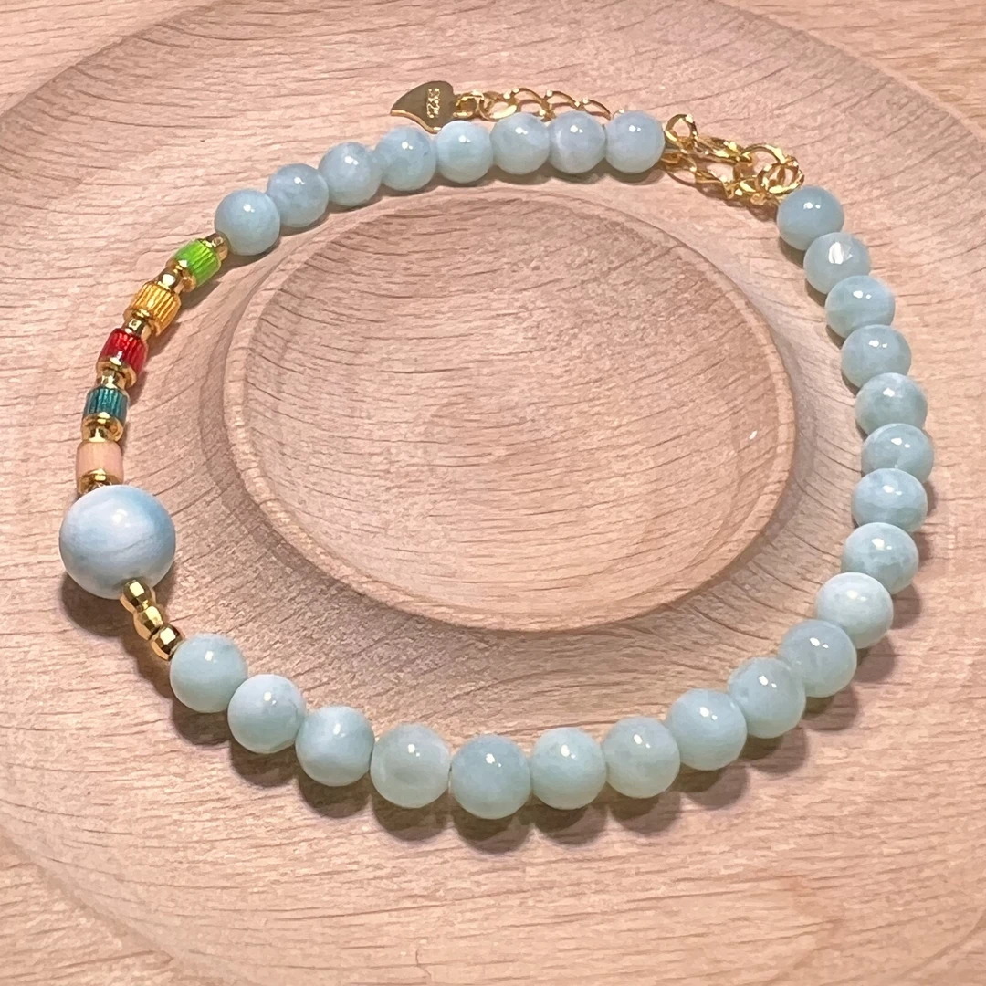 海纹石五行手链银配 KT24040804