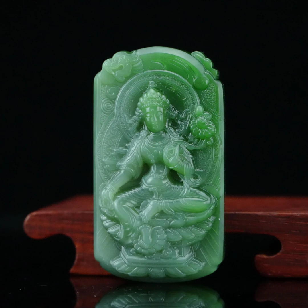 陆飞飞作/和田玉 度母 /朵云轩LFSW4028YF