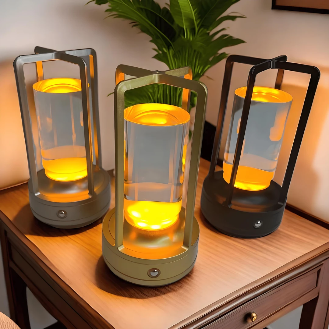 LED酒吧装饰台灯全铝触摸卧室床头餐厅桌面USB充电创意氛围小夜灯