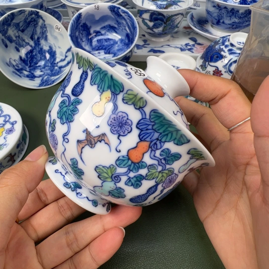 陶瓷景德镇纯手工纯手绘茶具木木58