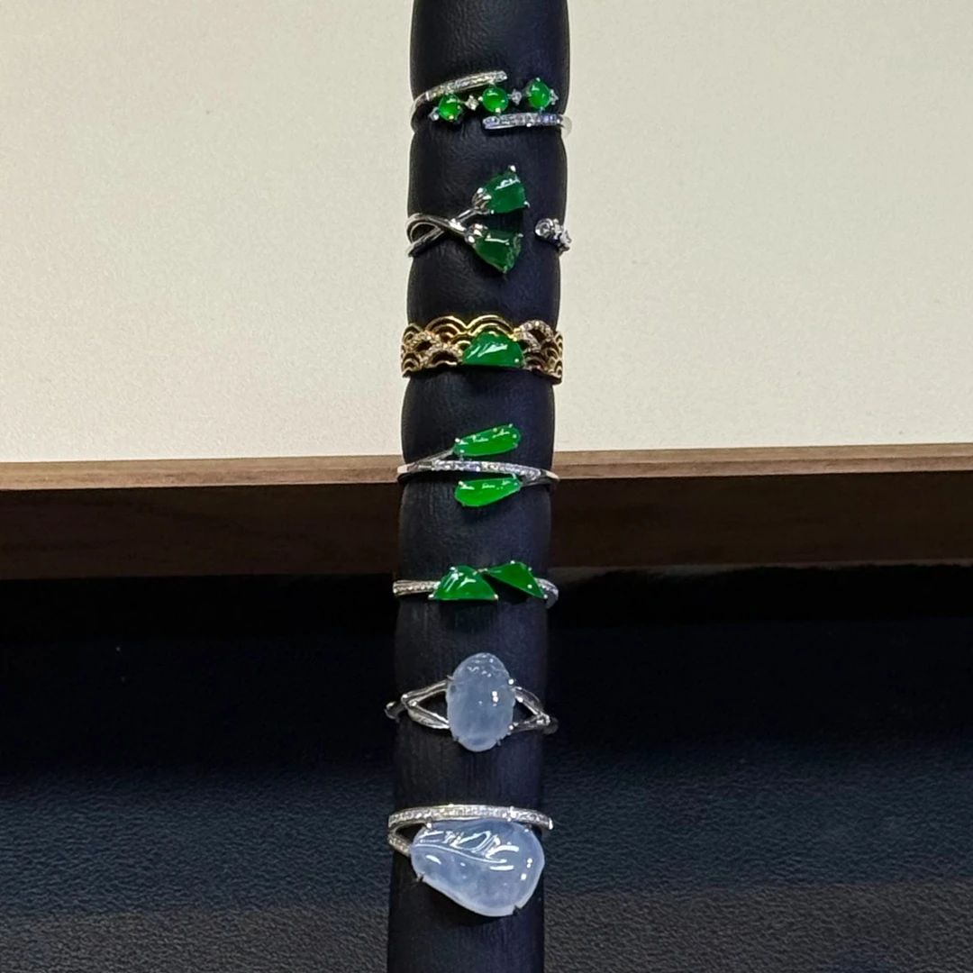 翡翠戒指1件-18K金-多样性发货只发一件-AL45-BK|CXQ21