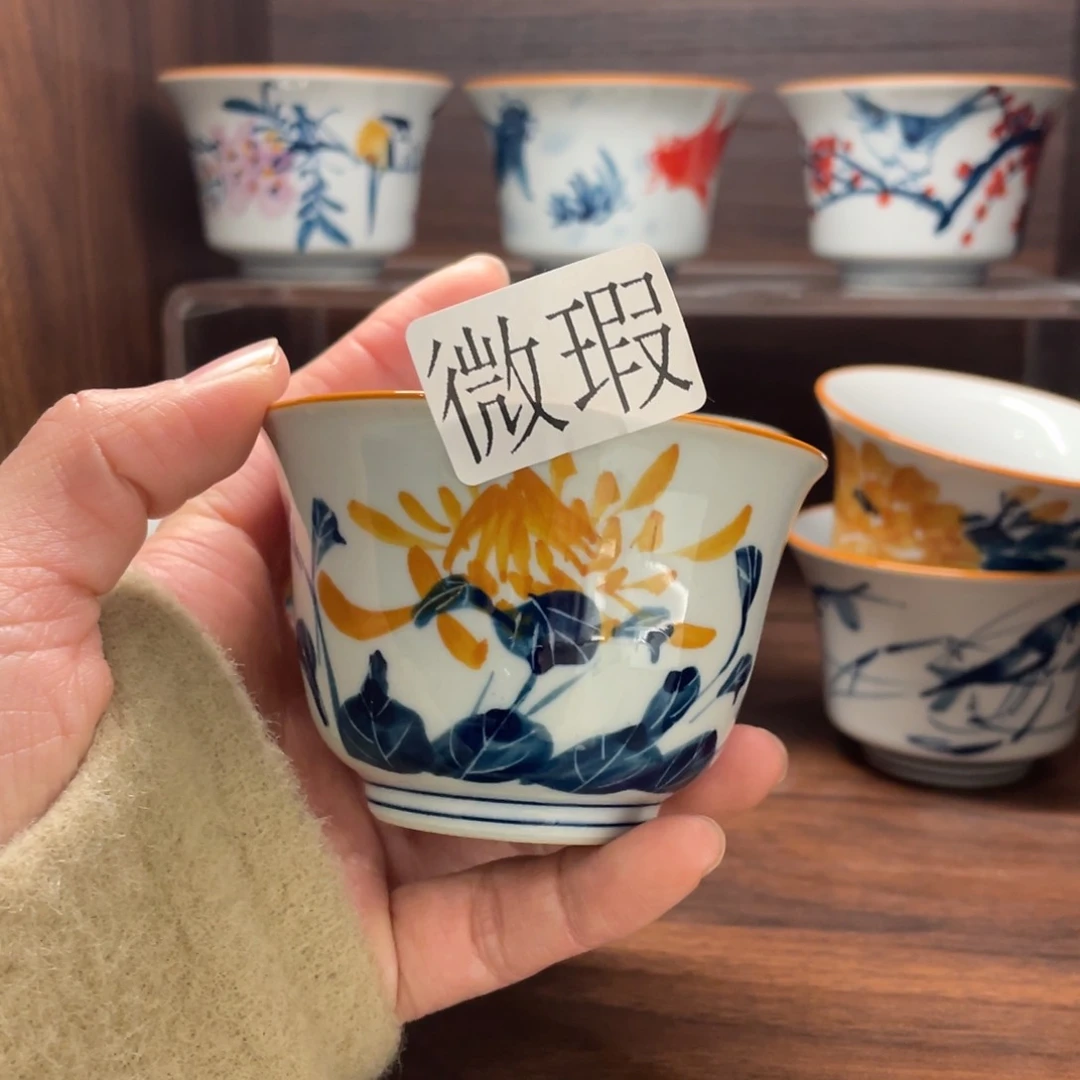 有瑕釉下彩纯手绘