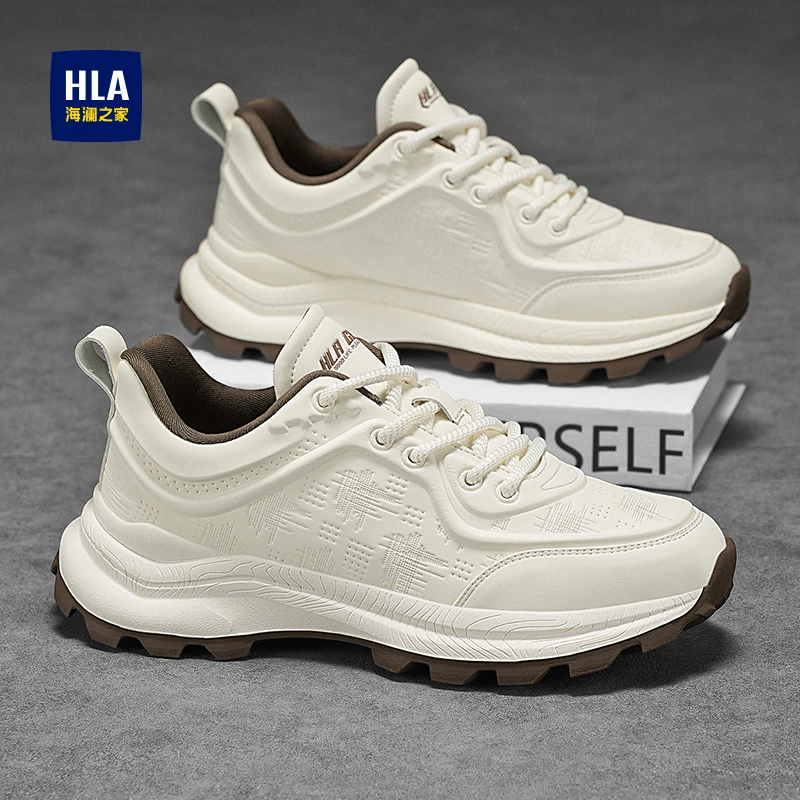 海澜之家男鞋2025新款冬季青少年减震跑步运动鞋厚底休闲老爹潮鞋