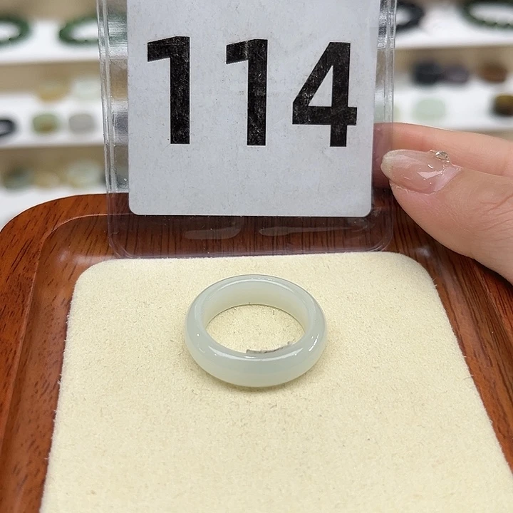 和田玉戒指未镶嵌20码19mm