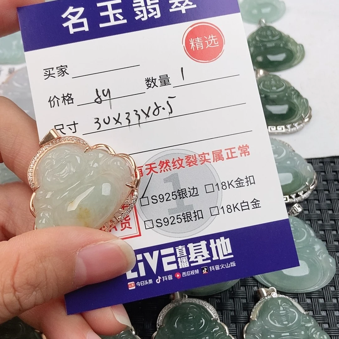 翡翠银S925镶嵌颈饰