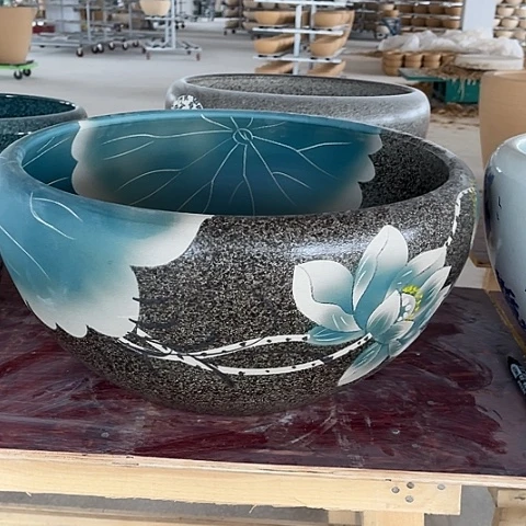 陶瓷超大号陶瓷鱼缸48厘米