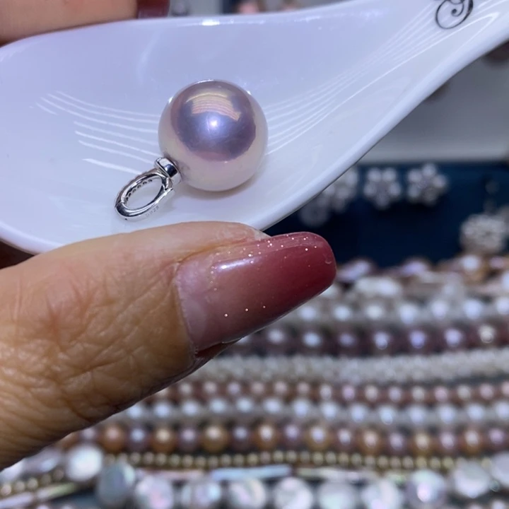甜****珠宝首饰淡水珍珠银S925镶嵌