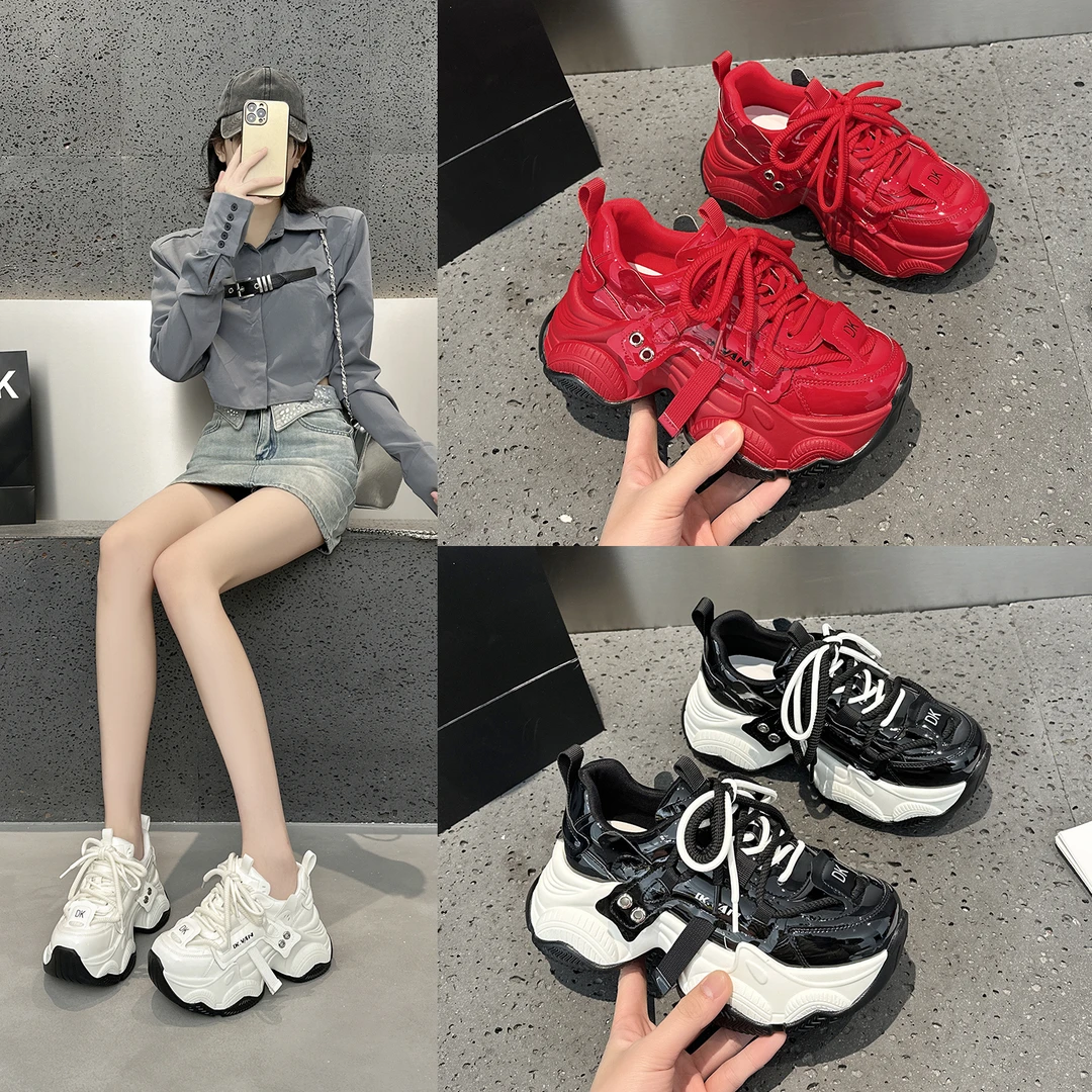 DK.VAN增高6cm老爹鞋运动鞋女2026新款爆款秋厚底小个子增高鞋