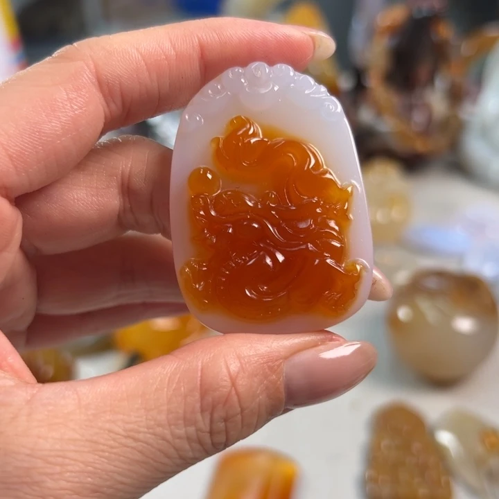 玛瑙/玉髓吊坠(不含链)未镶嵌