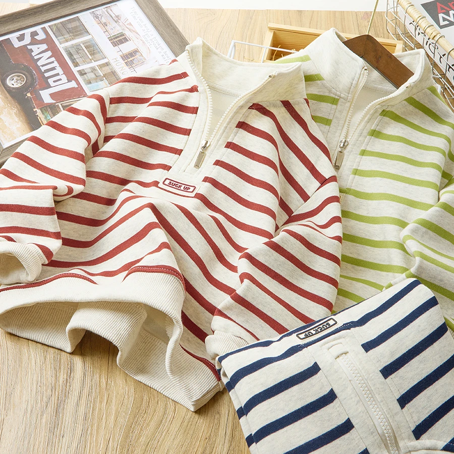 儿童立领卫衣2025春季新款中大童半拉链休闲时尚百搭长袖上衣7182