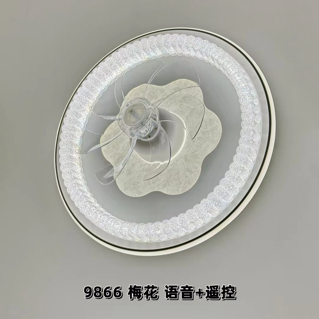 现代简约个性甜甜圈吸顶风扇可以吹风的灯具