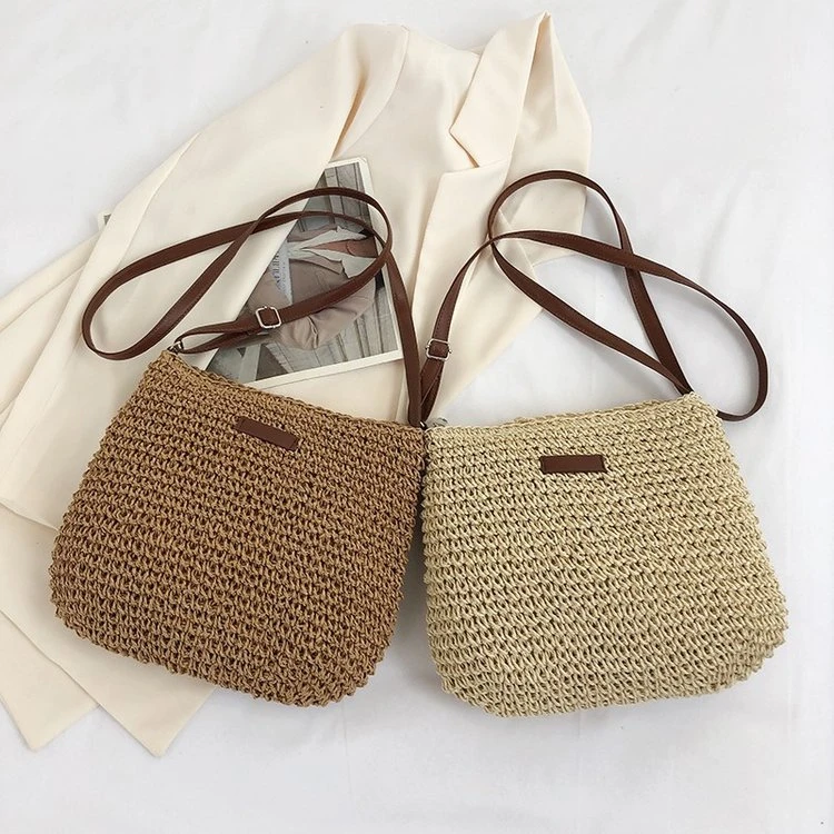 新款纸绳女生外出背包托特单肩时尚休闲外出大容量包包夏天包包