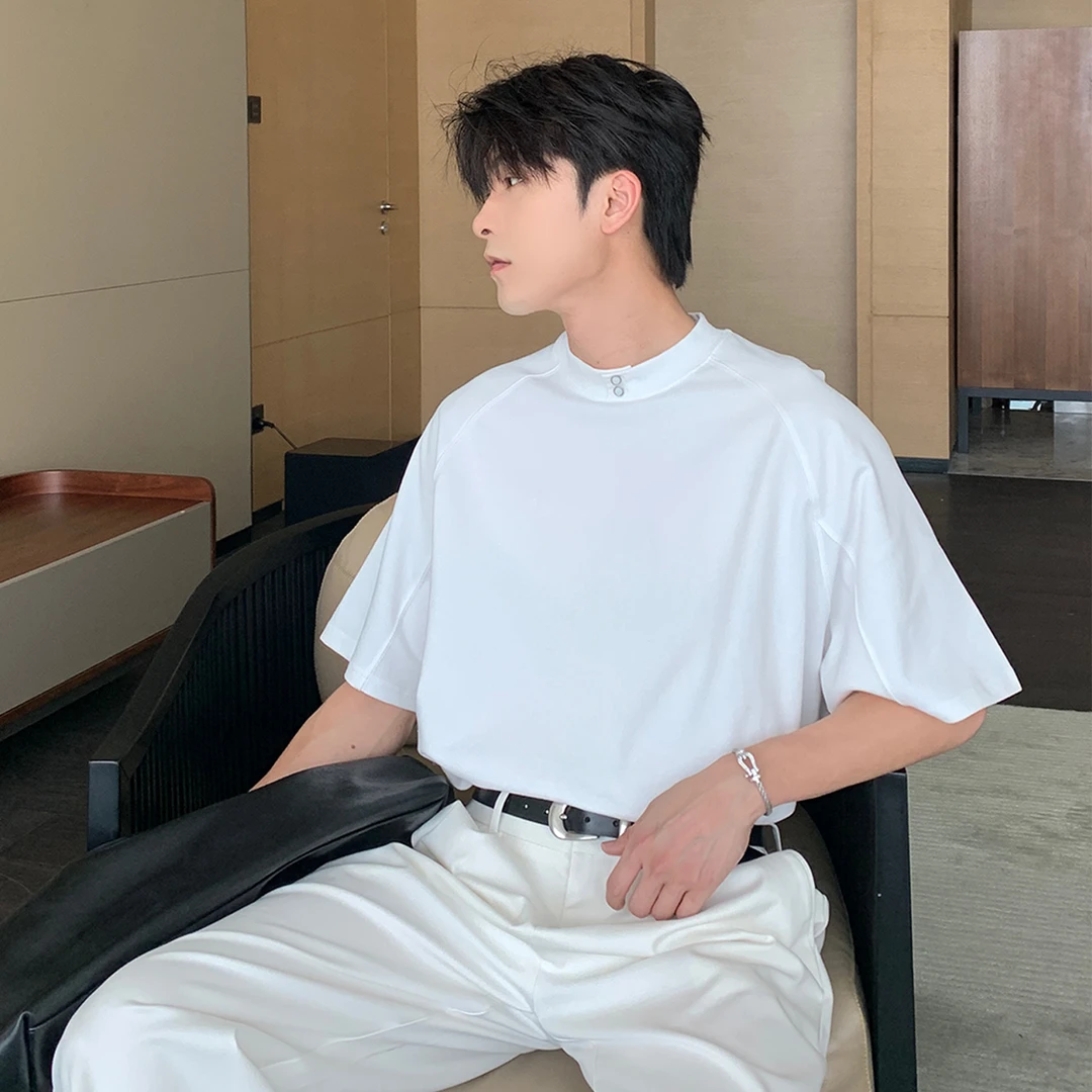 一轩轩轩【浮云月下】夏季cleanfit高级感痞帅男T恤短袖上衣180681