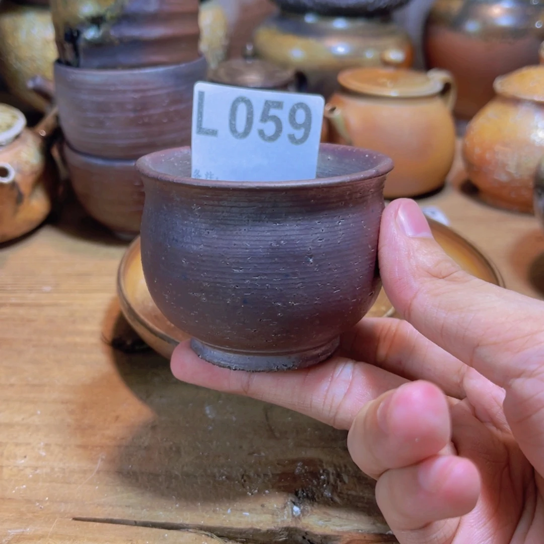 纯手工制作工艺（柴烧）裸烧纯手工制作柴烧杯059