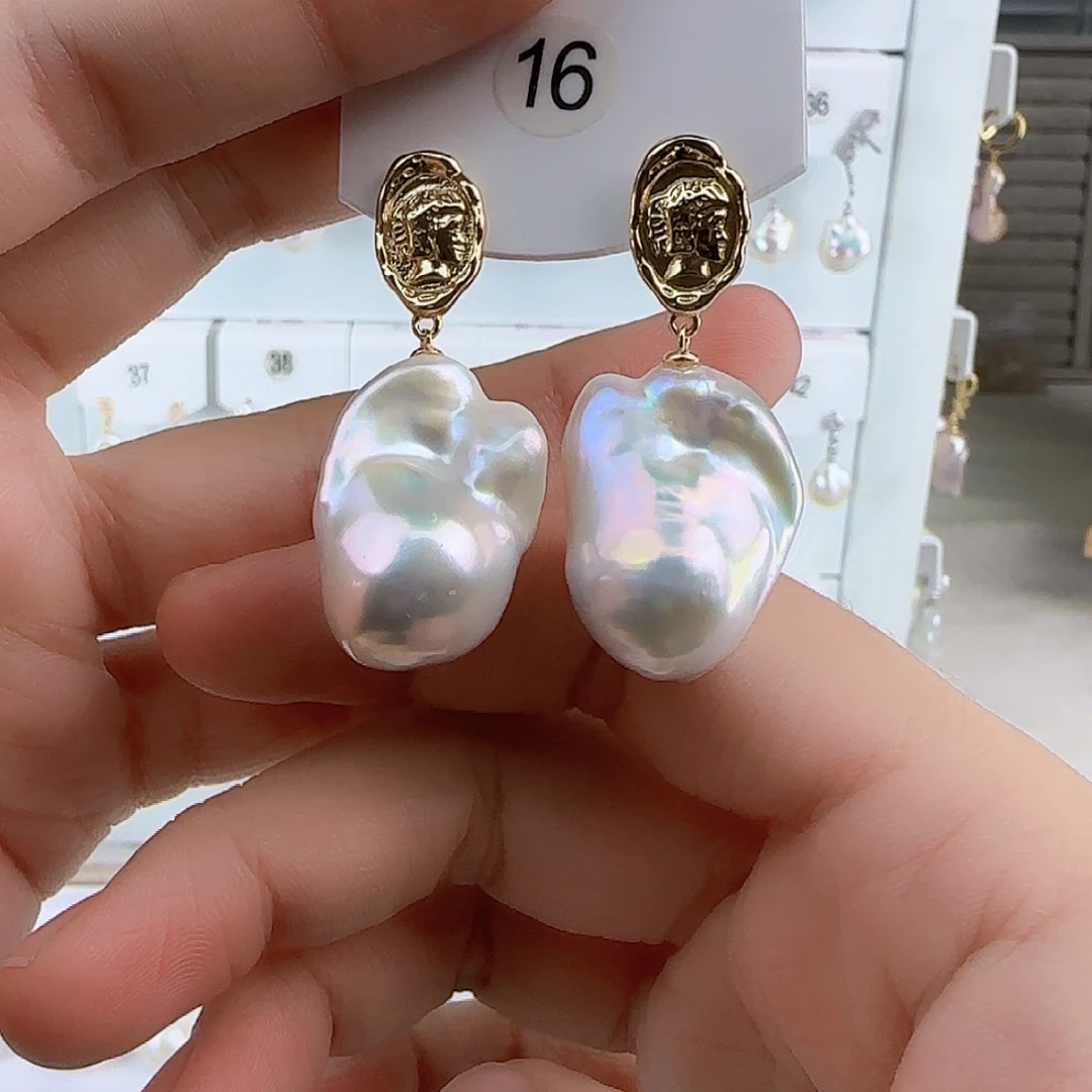 淡水珍珠耳饰未镶嵌鲸*
