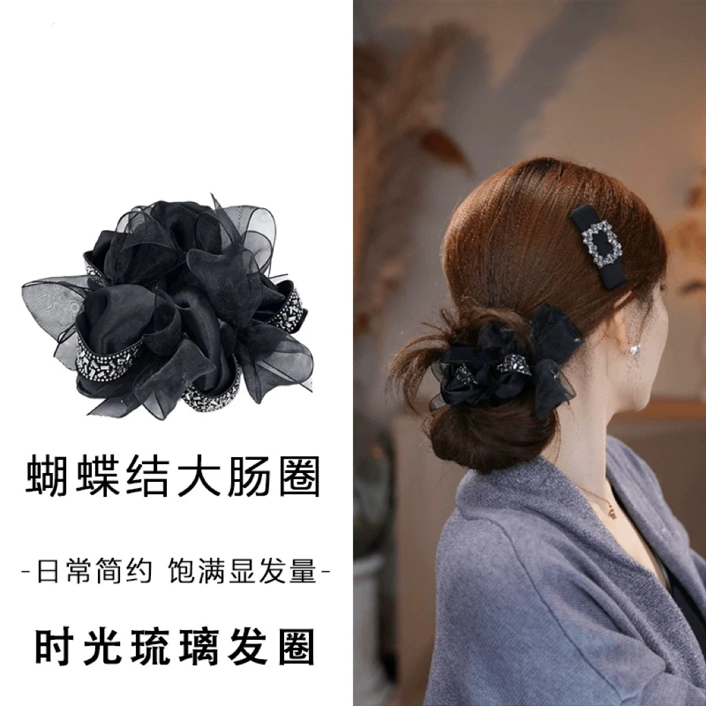 【琉璃】2026新款韩系蝴蝶结大肠发圈时尚扎丸子头绳高弹力皮筋发饰