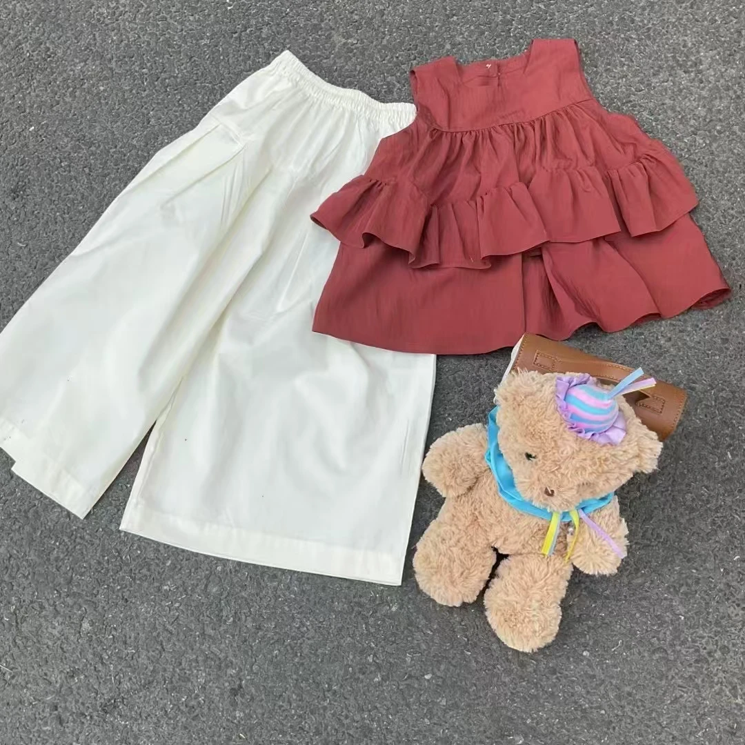 8508夏季新款女宝荷叶无袖套装