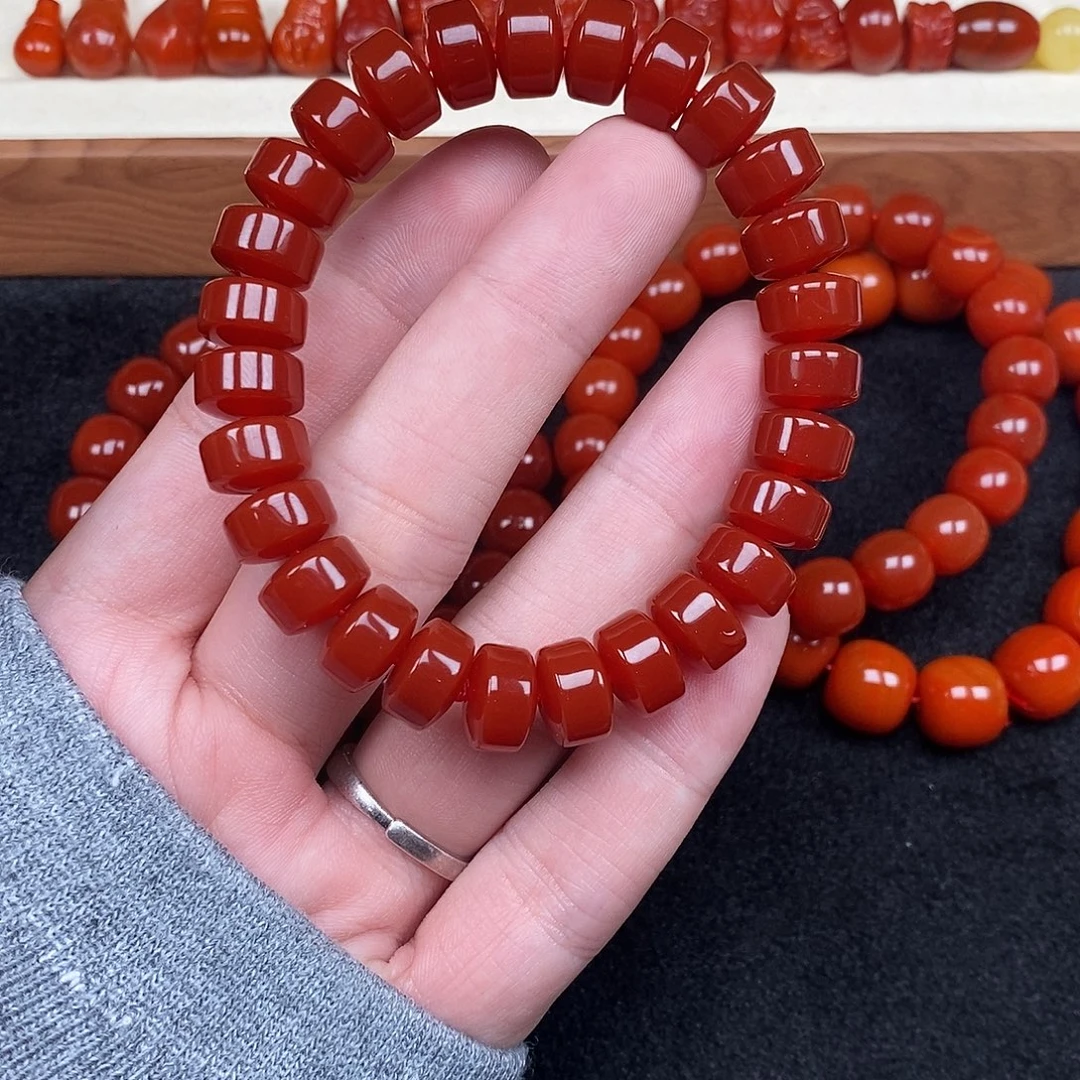 南红玛瑙未镶嵌手链