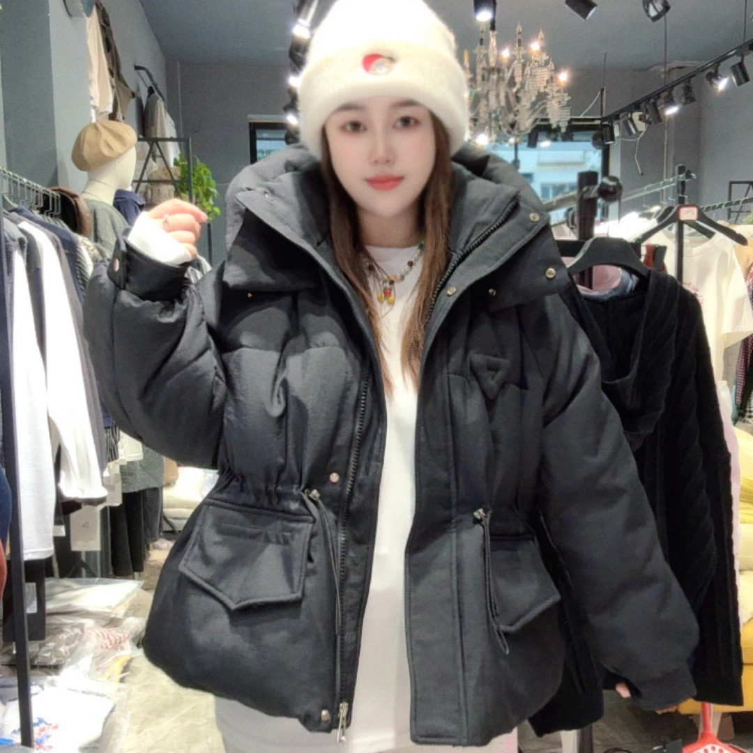 【欣晴】2025新款168-019冬季连帽收腰嘎嘎好看的棉服