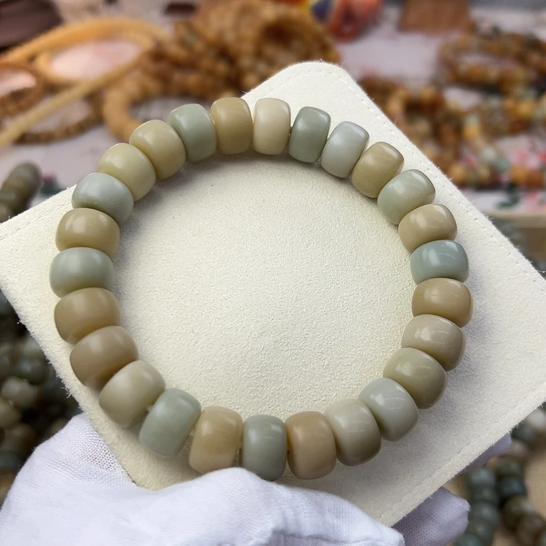 菩提根/象牙果手串14干磨药片天然稀有色288