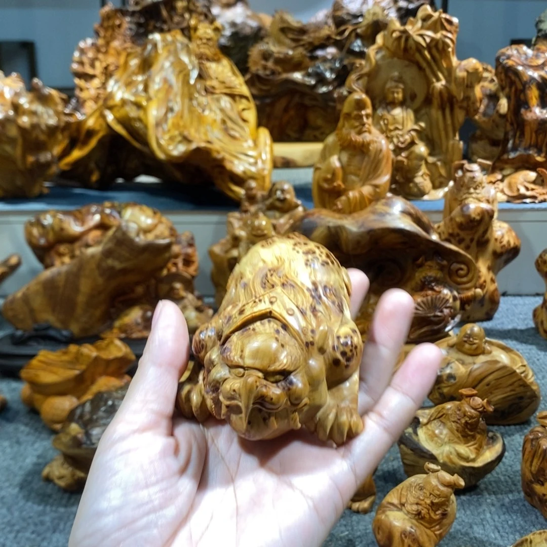 用***5木崖柏工艺品金蟾
