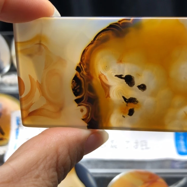 合金玛瑙/玉髓珠宝奇石105有瑕