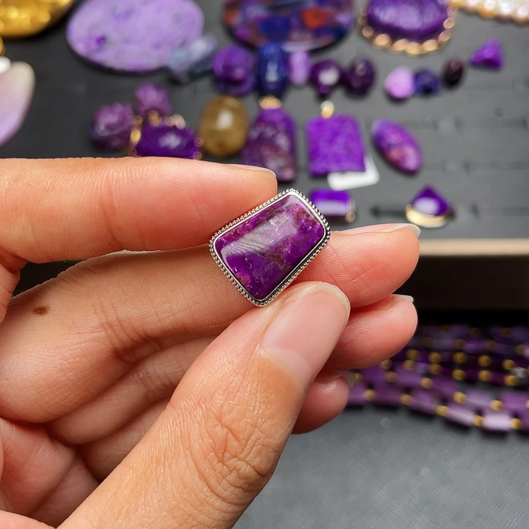 苏纪石（舒俱来）盒子银S925镶嵌