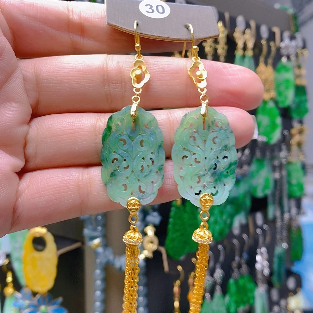 未镶嵌翡翠耳饰翡翠