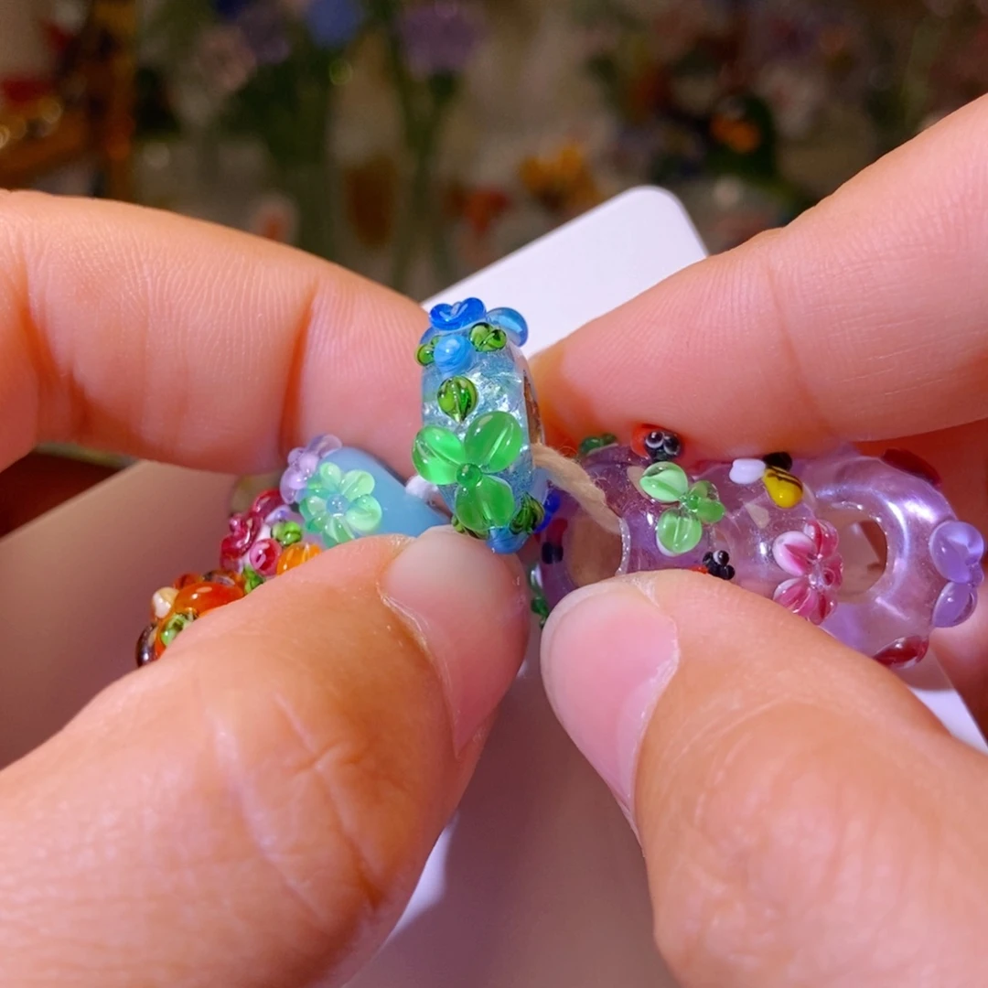 琉璃手工艺品透蓝