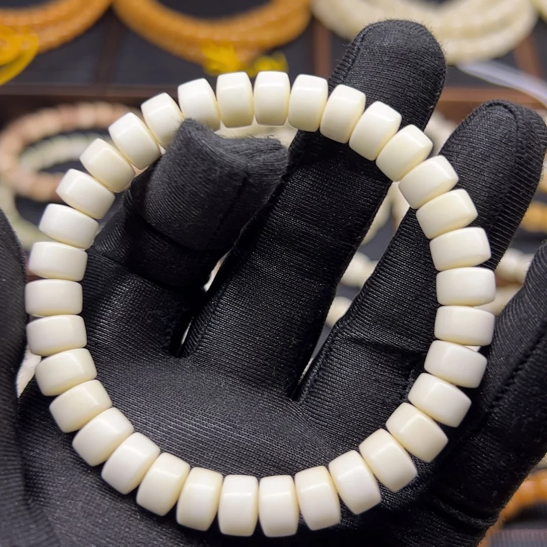 白玉菩提手串厚切药片9