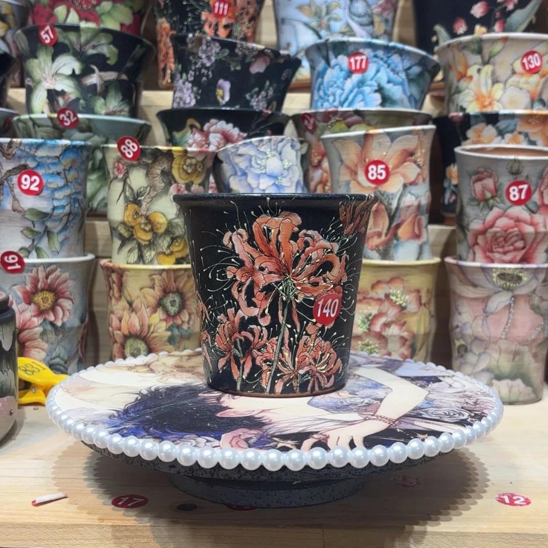 景德镇手绘花盆陶瓷10/11