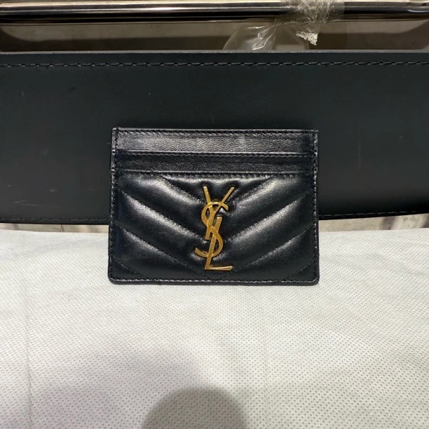 95新 YSL/圣罗兰 复燃精选/黑色卡包