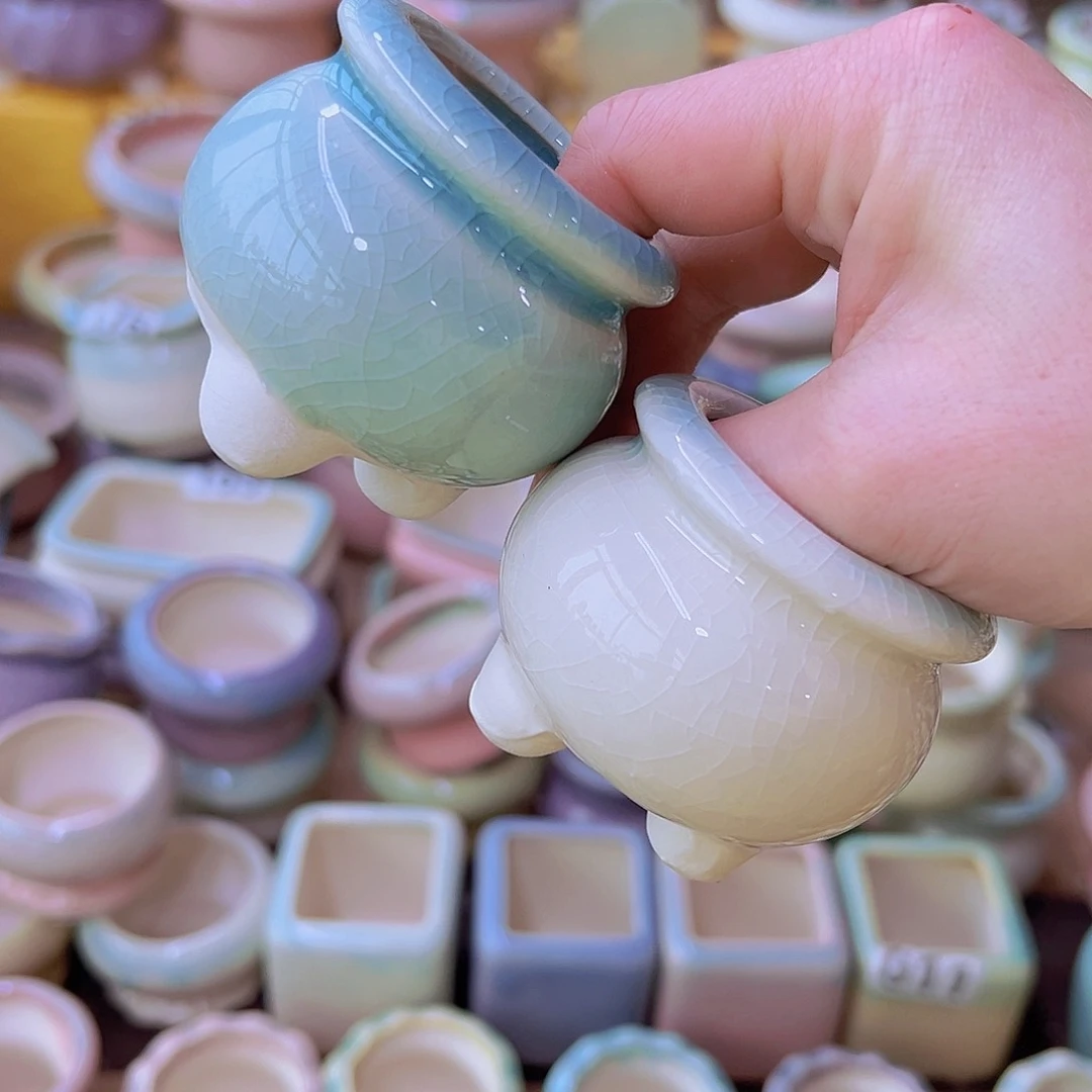 红陶陶瓷花盆当场满12包邮